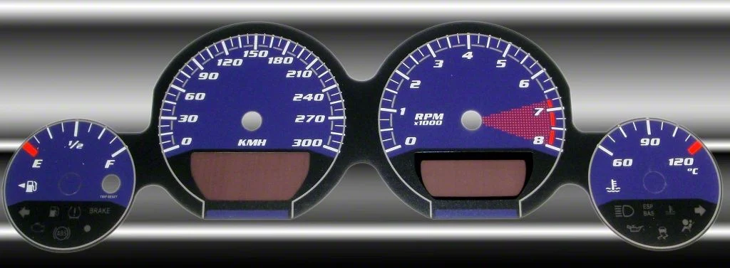 US Speedo Daytona Edition Gauge Face; 300 KMH; Purple (08-09 Challenger SRT8)