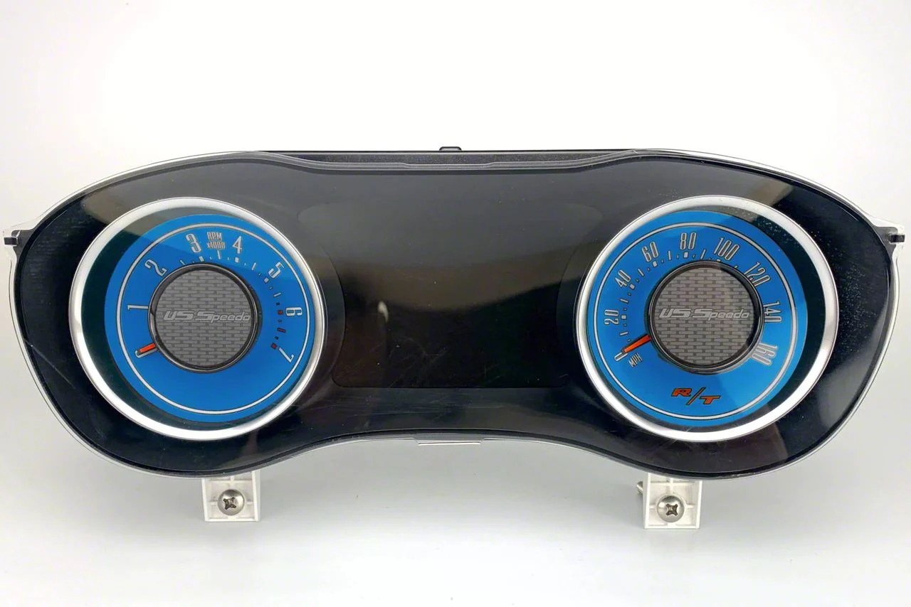 US Speedo Daytona Edition Gauge Face with MOPAR Logo; MPH; White (15-23 Challenger R/T)