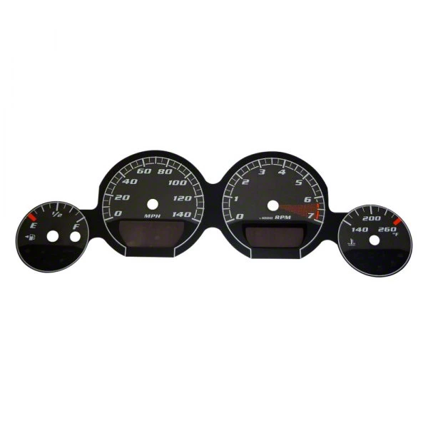 US Speedo Daytona Edition Gauge Face; 140 MPH; Black (06-09 Charger)