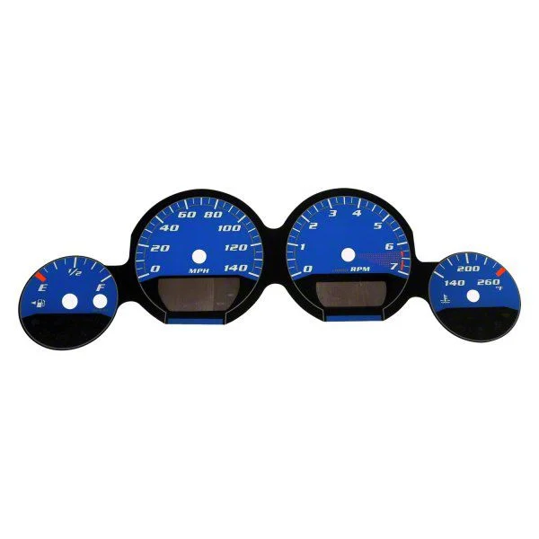 US Speedo Daytona Edition Gauge Face; 140 MPH; Blue (06-09 Charger)