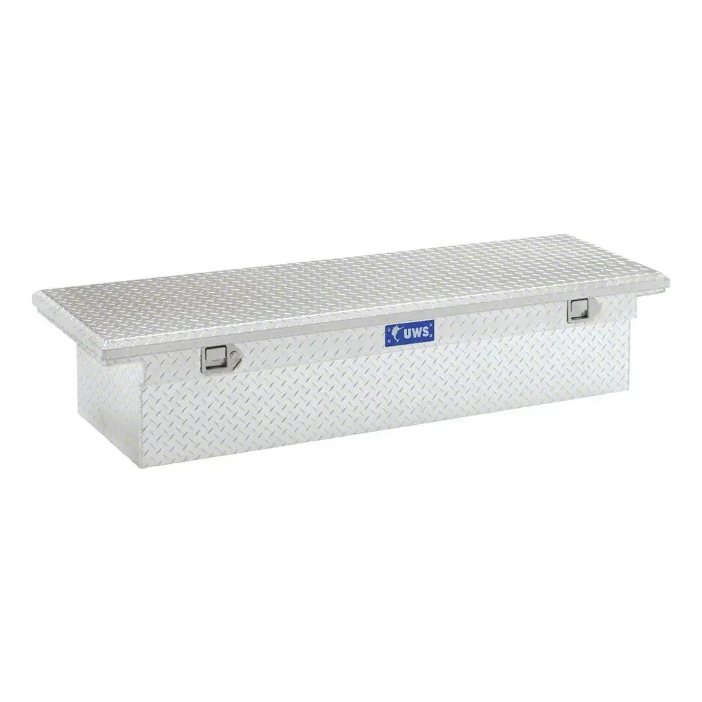 UWS 63-Inch Aluminum Low Profile Crossover Tool Box; Bright (19-22 Colorado Crew Cab w/ 5-Foot Short Box)