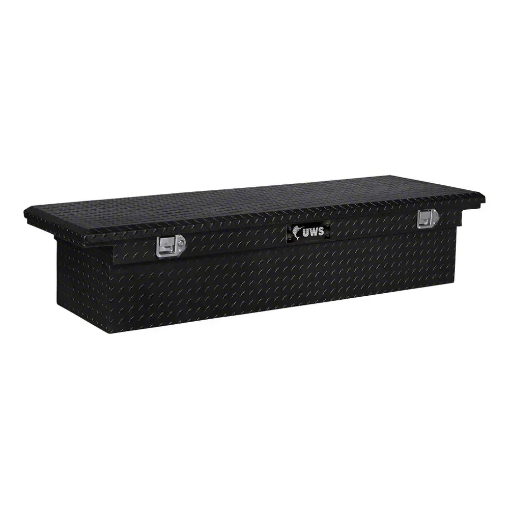 UWS 63-Inch Aluminum Low Profile Tool Box; Gloss Black (19-22 Colorado Crew Cab w/ 5-Foot Short Box)