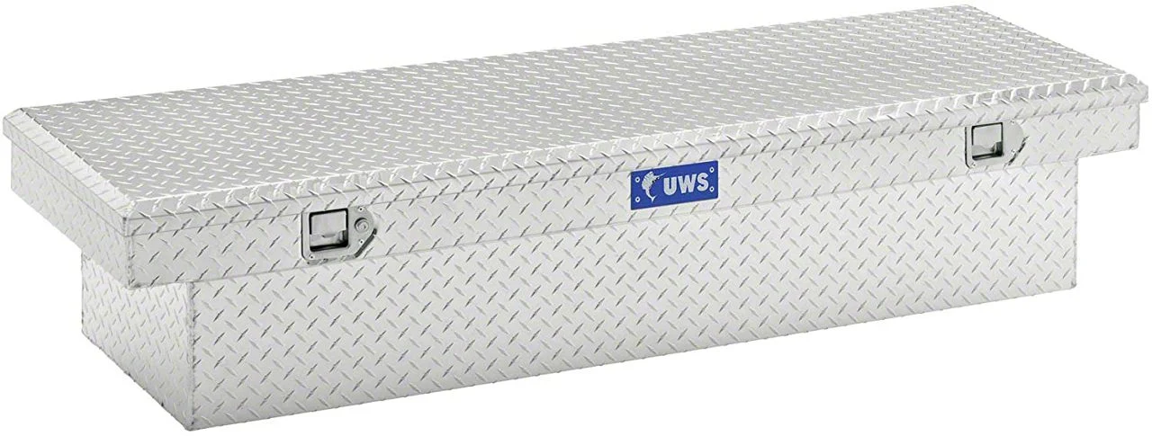 UWS 69-Inch Aluminum Crossover Tool Box; Bright (07-26 Sierra 3500 HD)