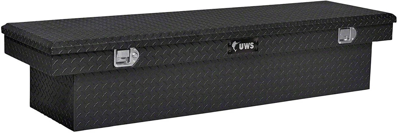 UWS 69-Inch Aluminum Crossover Tool Box; Matte Black (07-26 Sierra 3500 HD)