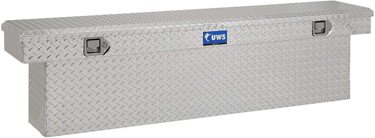 UWS 69-Inch Aluminum Deep Slim-Line Crossover Tool Box; Bright (07-26 Sierra 3500 HD)