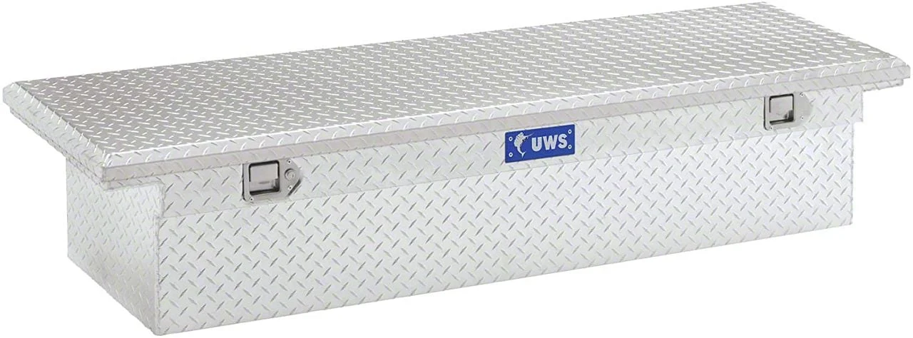 UWS 69-Inch Aluminum Low Profile Crossover Tool Box; Bright (07-26 Sierra 3500 HD)