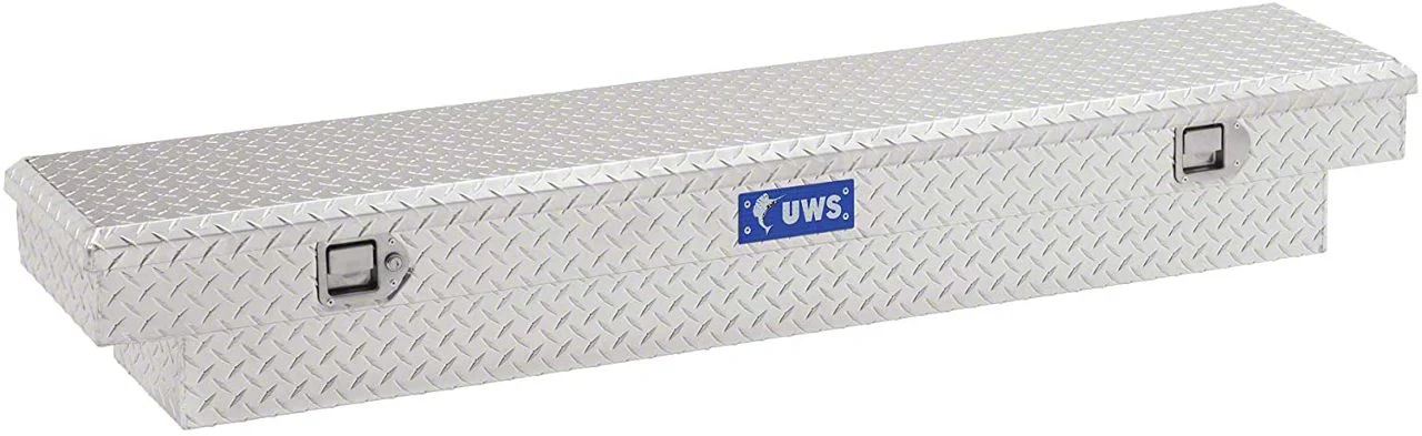 UWS 69-Inch Aluminum Slim-Line Crossover Tool Box; Bright (07-26 Sierra 3500 HD)