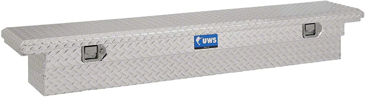 UWS 69-Inch Aluminum Slim Low Profile Crossover Tool Box; Bright (07-26 Sierra 3500 HD)