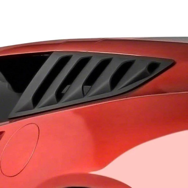 LV Style Quarter Window Louvers; Gloss Black (14-19 Corvette C7 Gloss Black)
