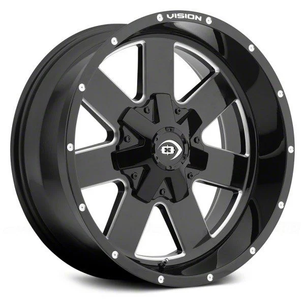 Arc Gloss Black Milled 5-Lug Wheel; 17x9; 12mm Offset (05-11 Dakota)