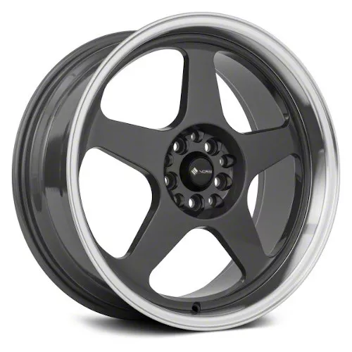 Vors SP1 Hyper Black with Machine Lip Wheel; 18x9; 35mm Offset (07-10 AWD Charger)