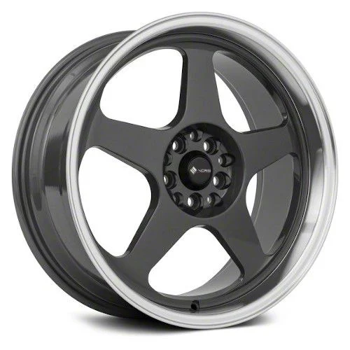 Vors SP1 Hyper Black with Machine Lip Wheel; 18x9; 35mm Offset (11-23 AWD Charger)