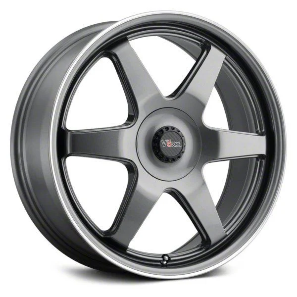 Voxx Riva Gunmetal Machined Wheel; 18x8; 20mm Offset (06-10 RWD Charger)
