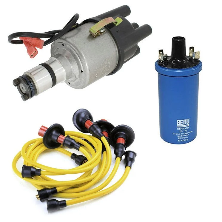 Vw Bug Ignition Kit W/Empi 9441 Electronic 009 Dist, Beru Coil, Yellow Wires