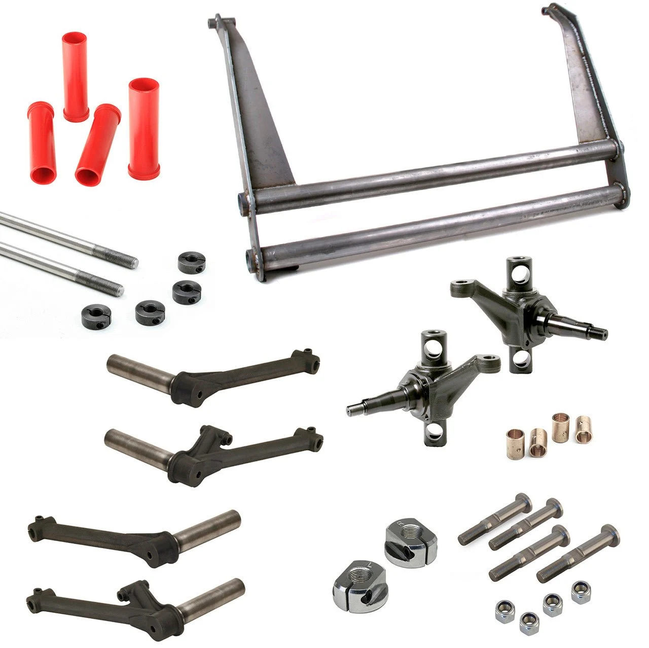 Vw Bug Suspension Kit 6" Wide Beam 10" Towers, 4X1 Trailing Arms Combo Spindles Heim
