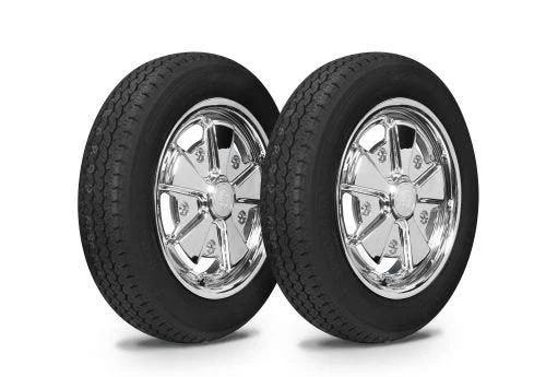 VW Bug Wheel & Tire Package, Yokohama Tires & EMPI 5 Lug W/ Alloy Chrome Wheels Set Of 4