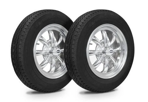 VW Bug Wheel & Tire Package, Yokohama Tires & EMPI 8 Spoke Fully Polished Wheels Set Of 4