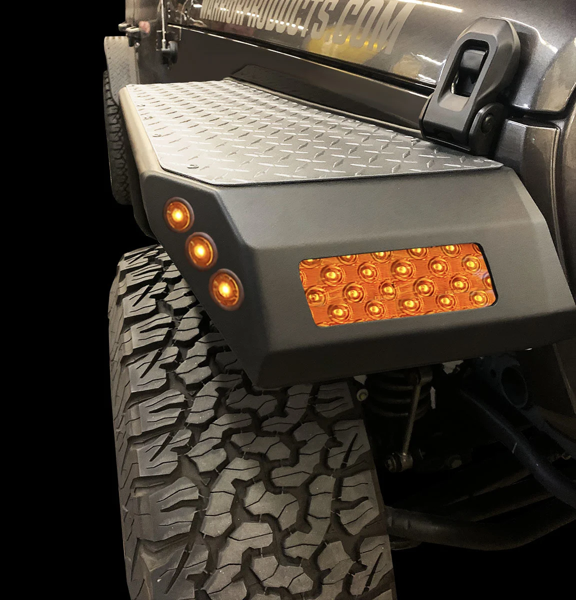 Warrior Products  Tube Fender Flares for 18-22 Jeep Wrangler JL Front with Bare Steel for 18-26 Jeep Wrangler JL