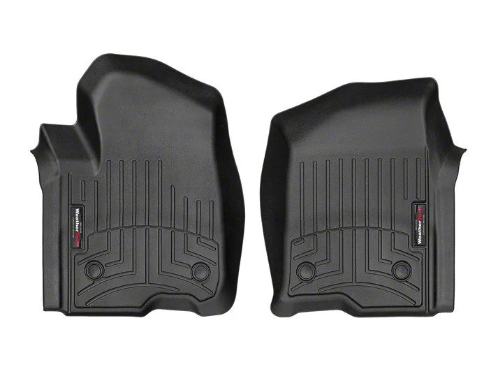 Weathertech DigitalFit Front Floor Liners for Vinyl Floors; Black (20-26 Sierra 3500 HD Double Cab, Crew Cab)