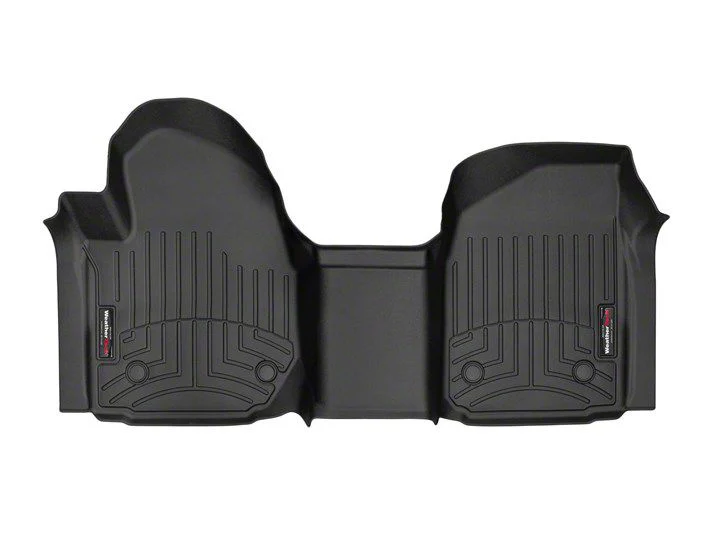 Weathertech DigitalFit Front Over the Hump Floor Liner for Vinyl Floors; Black (20-26 Sierra 3500 HD Regular Cab)