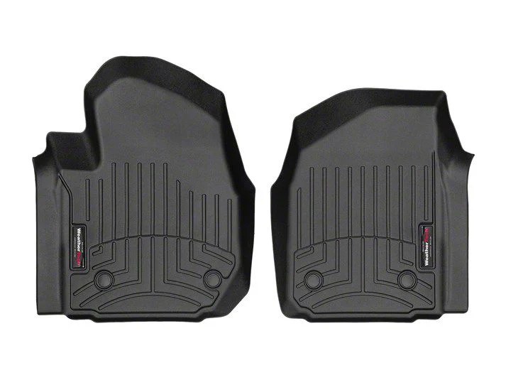 Weathertech DigitalFit Front Floor Liners for Vinyl Floors; Black (20-26 Sierra 3500 HD Regular Cab)