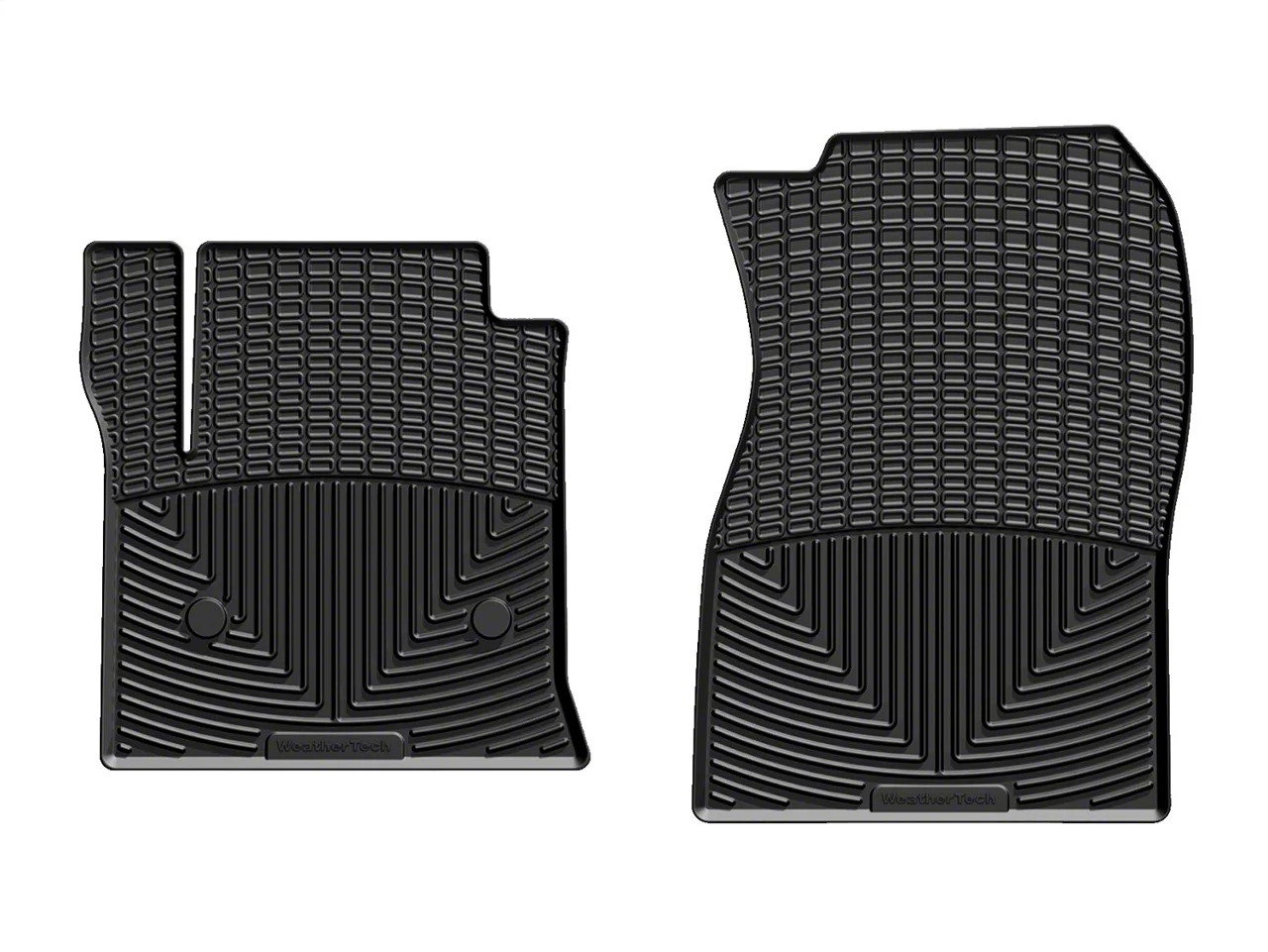 Weathertech All-Weather Front Rubber Floor Mats; Black (15-19 Sierra 3500 HD Regular Cab)