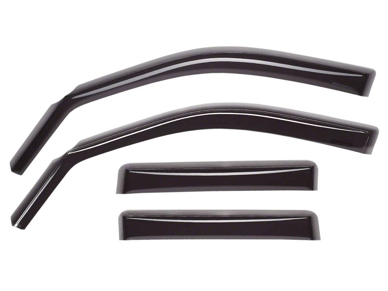 Weathertech Side Window Deflectors; Front and Rear; Dark Smoke (15-19 Sierra 3500 HD Crew Cab)