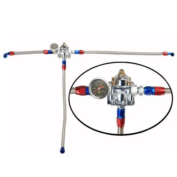 Weber IDF & Empi HPMX 40-44-48mm Fuel Line Management Kit W/Stainless Steel Hose
