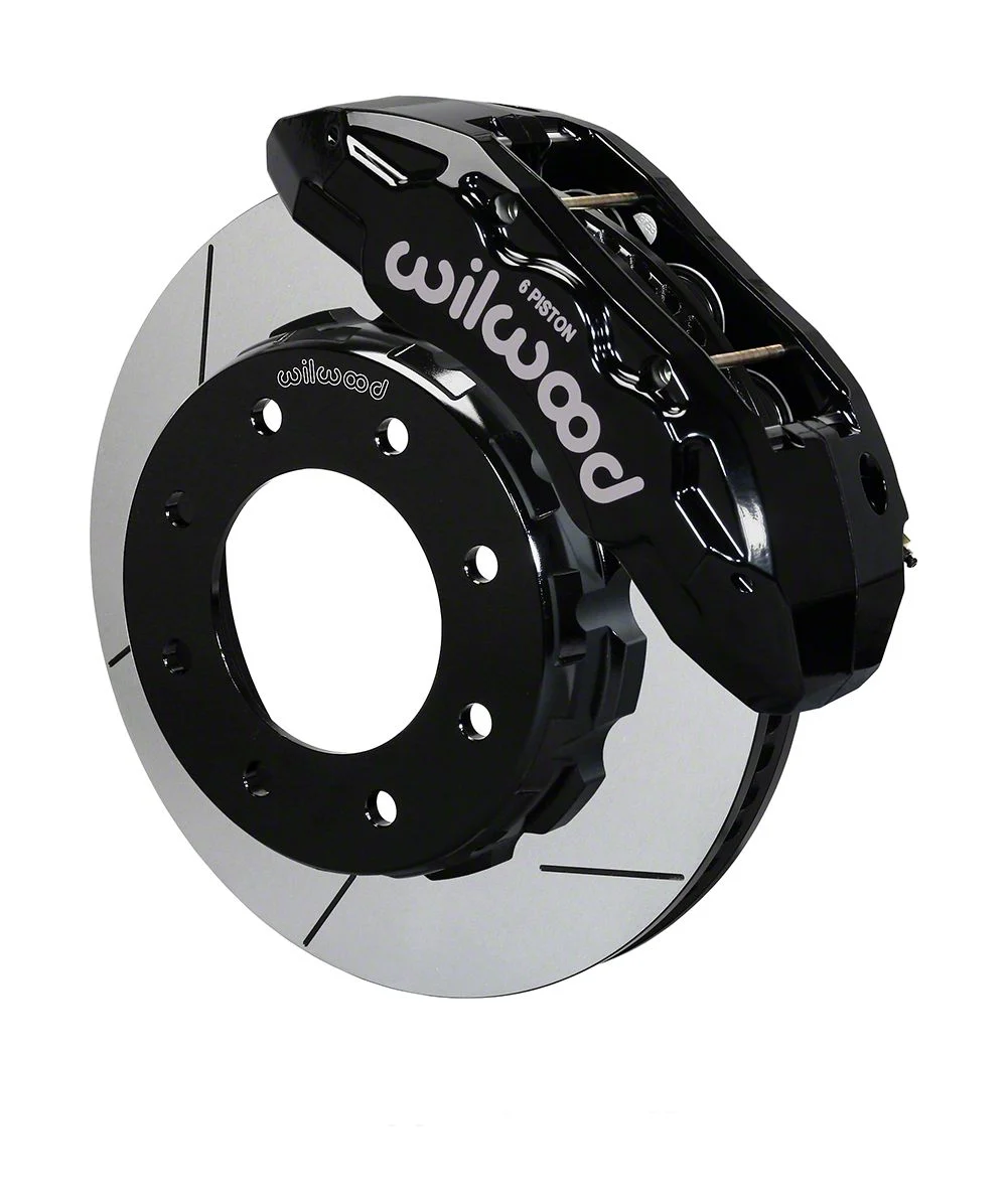 Wilwood Tactical Extreme TX6R Front Big Brake Kit with 15-Inch Slotted Rotors; Black Calipers (11-19 Sierra 3500 HD)