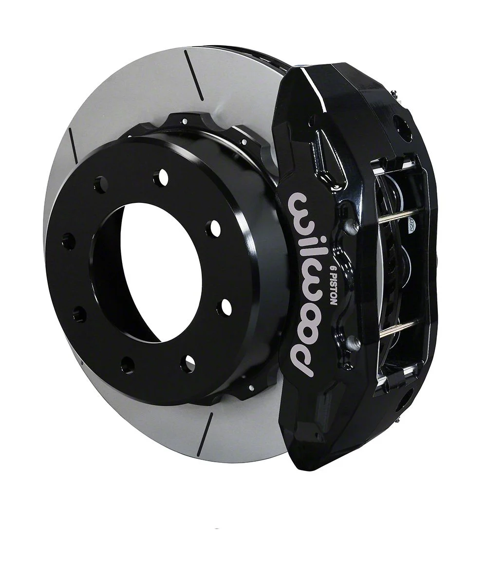 Wilwood Tactical Extreme TX6R Rear Big Brake Kit with 15.50-Inch Slotted Rotors; Black Calipers (11-19 Sierra 3500 HD)