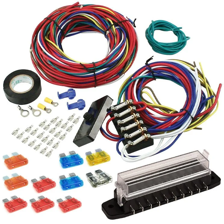 Wiring Harness With 10 Pole Fuse Box. Dune Buggy, Vw Baja Bug