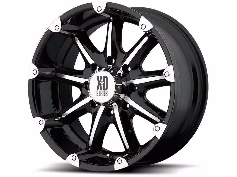 XD Badlands Gloss Black Machined 8-Lug Wheel; 20x9; 18mm Offset (10-18 RAM 3500 SRW)