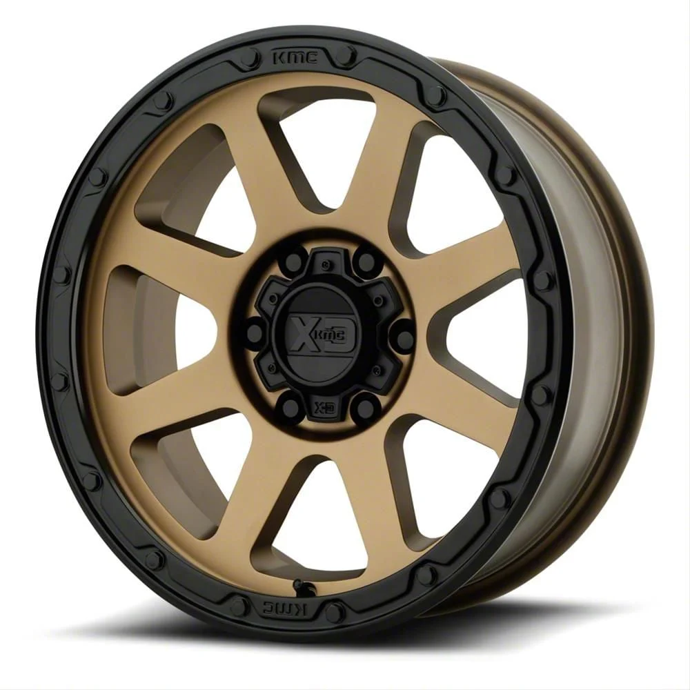 XD Addict 2 Matte Bronze with Matte Black Lip 6-Lug Wheel; 17x9; 18mm Offset (19-23 Ranger)