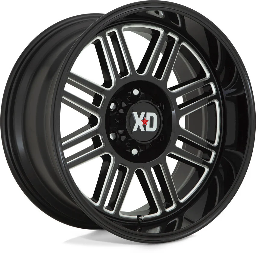 KMC Wheels  XD850 Cage Wheel in Gloss Black MIlled for 21-26 Ford Bronco