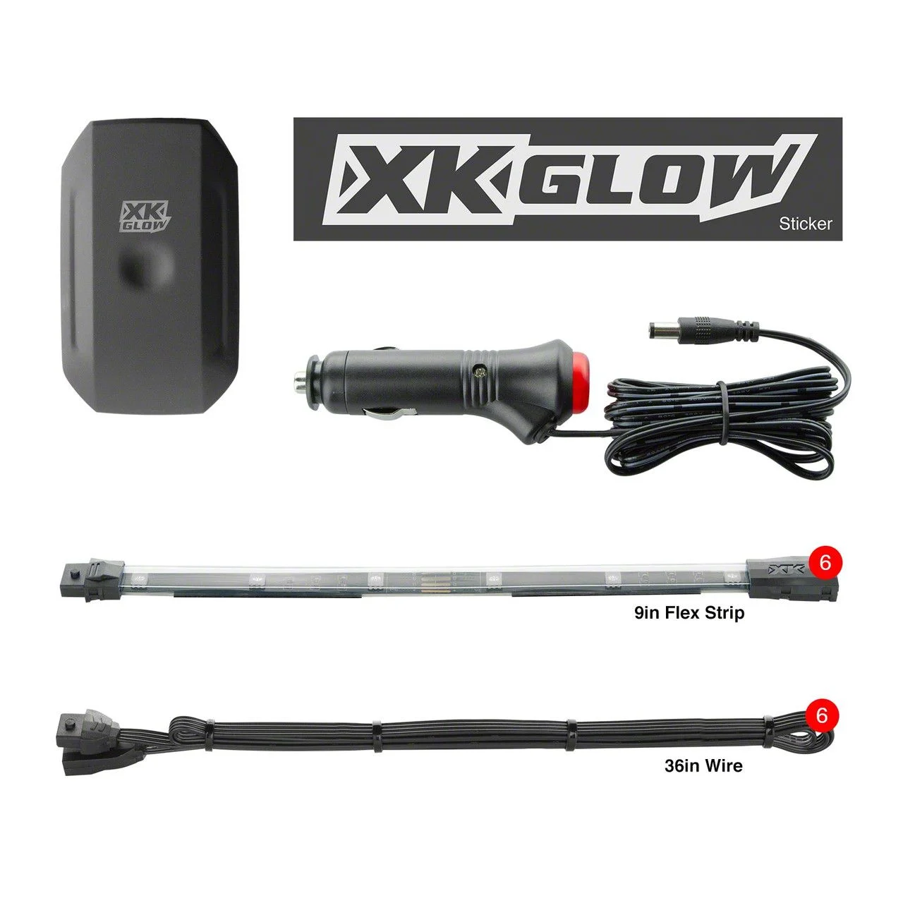 XK Glow Interior LED Accent Light Kit with Dual-Mode Dash Mount Controller Upgrade (Universal; Some Adaptation May Be Required)