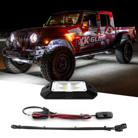 XKGLOW  Pure White Rock Light for Jeep & Bronco