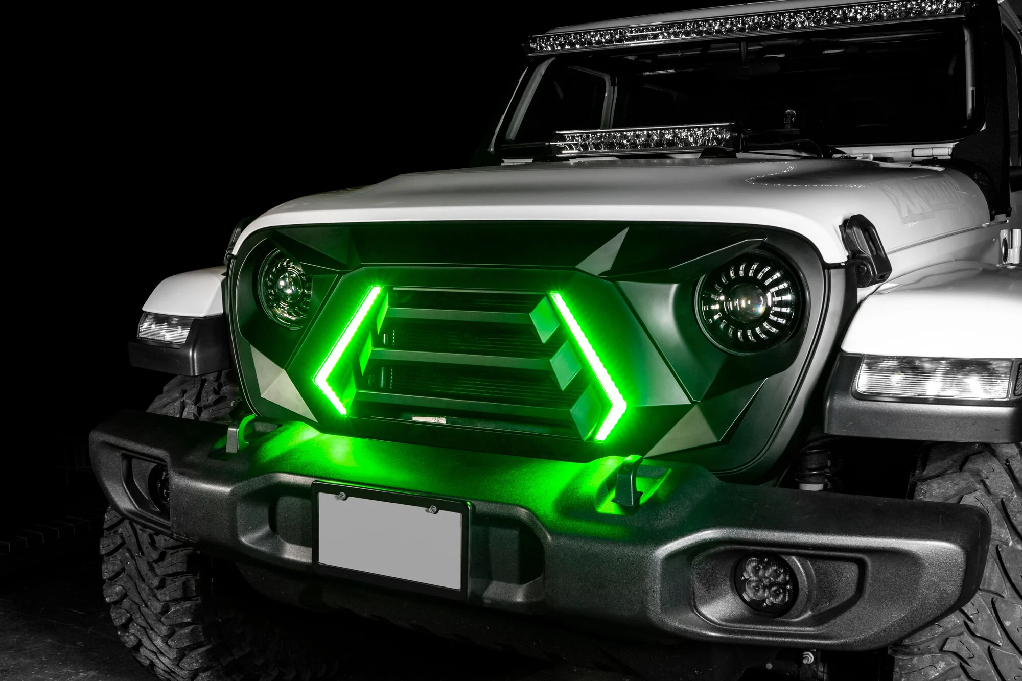 XKGLOW  XKchrome LED Grill Kit with DRL Sequential Turn for Jeep Wrangler and Gladiator for 07-26 Jeep Wrangler JK, JL, & Gladiator