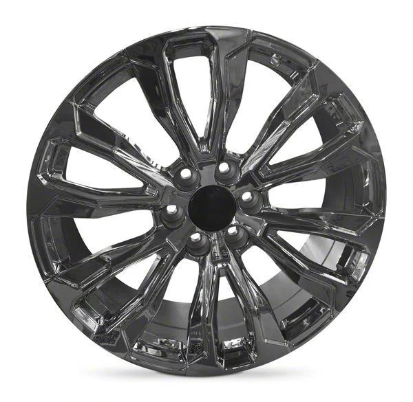 6-V Spoke Replica Polished 6-Lug Wheel; 22x9; 24mm Offset (21-26 Yukon)