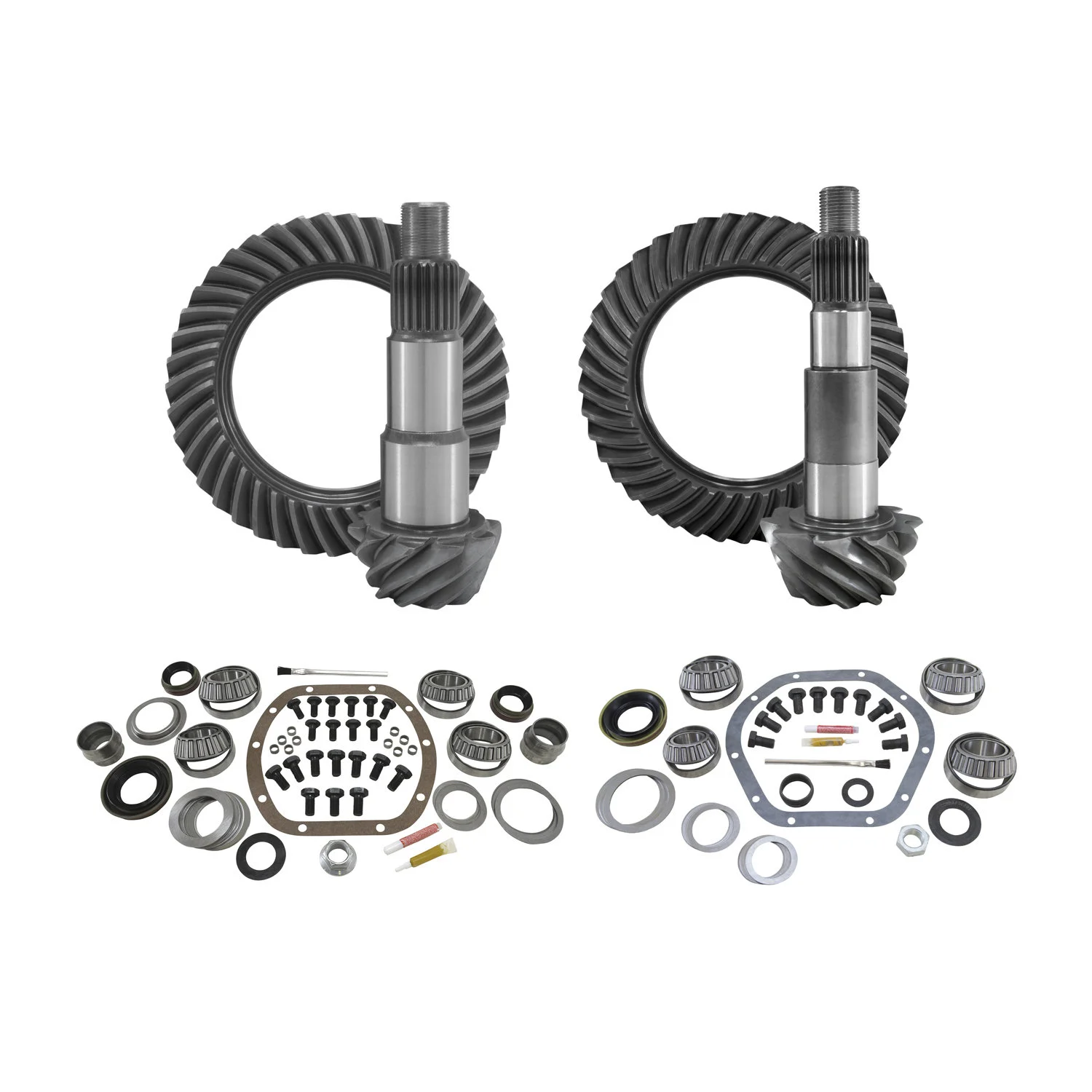 Yukon Gear & Axle  Front & Rear Ring and Pinion with Master Install Kits for Jeep Wrangler JK with Dana 30 Front / Dana 44 Rear