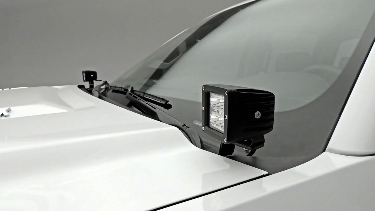 ZRoadz Two 3-Inch LED Pod Light Hood Hinge Mounting Brackets (15-19 Sierra 3500 HD)